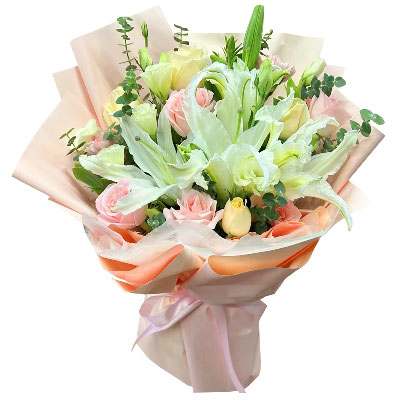 昭通10朵玫瑰百合混搭，爱是难忘时刻